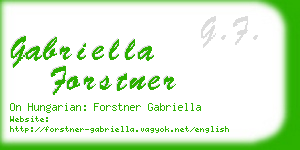 gabriella forstner business card